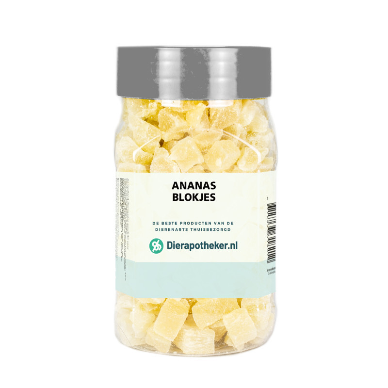 Dierapotheker Ananas Blokjes Snack 280 gram, Kruik, Brood, Voedsel