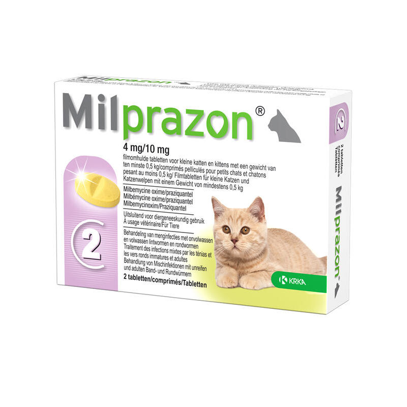 Milprazon Ontwormingstablet Kitten en Kleine Kat 2 tabletten - 4 mg