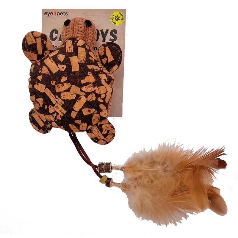 Eye4Pets Feather Serie Catnip Speeltjes Kat Schildpad
