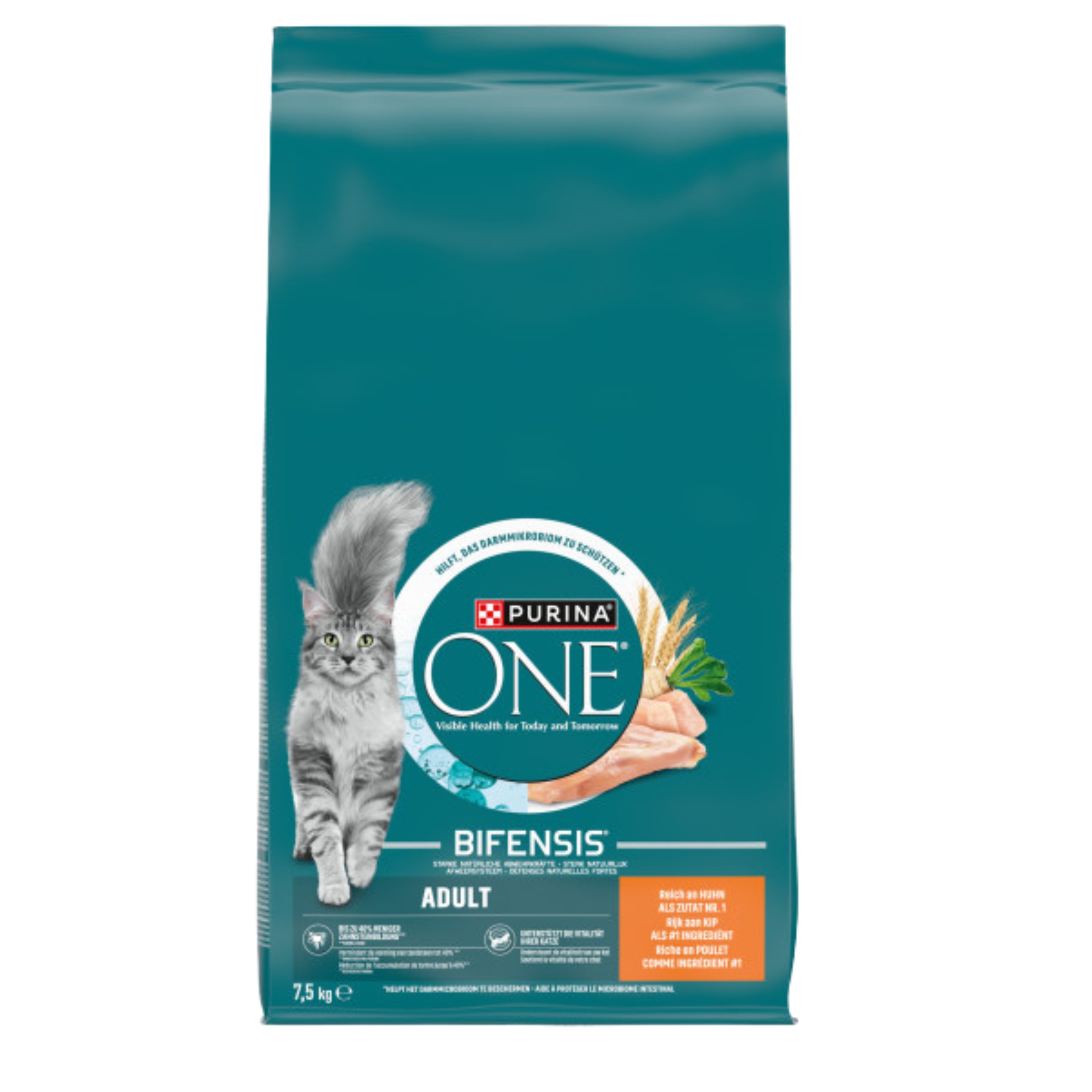 Purina One Adult Kat 7,5 kg kip & volkoren granen