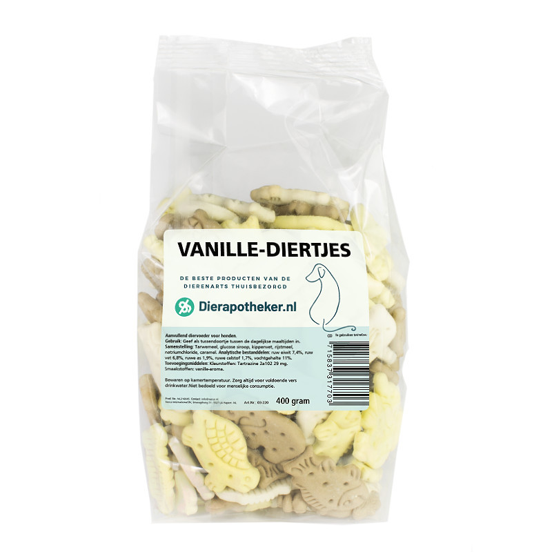 Dierapotheker Vanille Diertjes Hond 400 gram