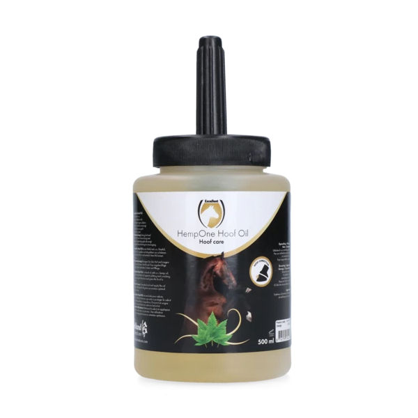 Equi Hempone Hoof Oil Natural 500 ml (met kwast), Fles