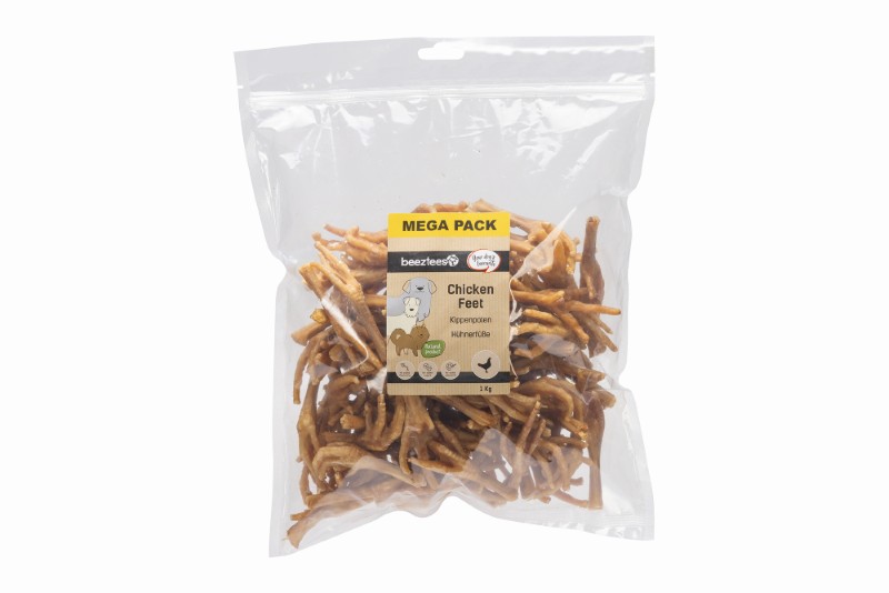 Beeztees Kippenpoten Mega Pack Hondensnack 1 kg