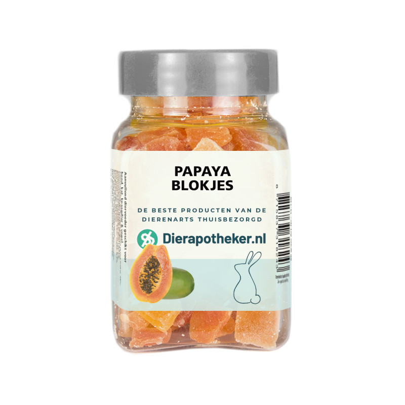Dierapotheker Papaya Blokjes Snack 60 gram